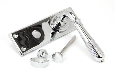 From The Anvil - Polished Chrome Reeded Lever Bathroom Set | Sku. 33308 | Trade Door Handles.