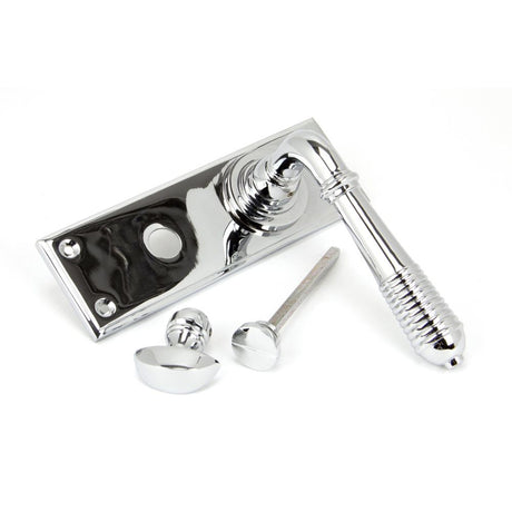 From The Anvil - Polished Chrome Reeded Lever Bathroom Set | Sku. 33308 | Trade Door Handles.