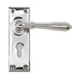 From The Anvil - Polished Chrome Reeded Lever Euro Lock Set | Sku. 33309 | Trade Door Handles.