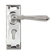 From The Anvil - Polished Chrome Reeded Lever Euro Lock Set | Sku. 33309 | Trade Door Handles.