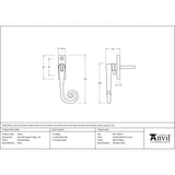From The Anvil - Polished Brass Slim Monkeytail Espag - RH | Sku. 33311 | Trade Door Handles.