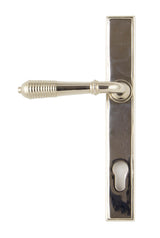 From The Anvil - Polished Nickel Reeded Slimline Lever Espag. Lock Set | Sku. 33316 | Trade Door Handles.