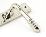 From The Anvil - Polished Nickel Reeded Slimline Lever Espag. Lock Set | Sku. 33316 | Trade Door Handles.