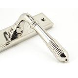 From The Anvil - Polished Nickel Reeded Slimline Lever Espag. Lock Set | Sku. 33316 | Trade Door Handles.