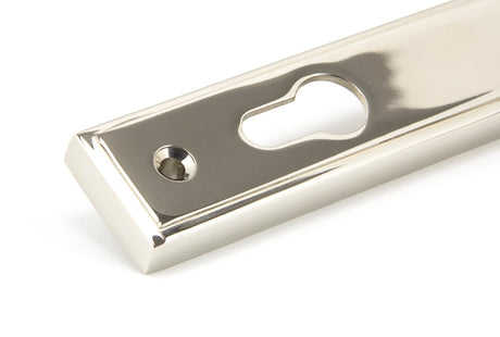 From The Anvil - Polished Nickel Reeded Slimline Lever Espag. Lock Set | Sku. 33316 | Trade Door Handles.