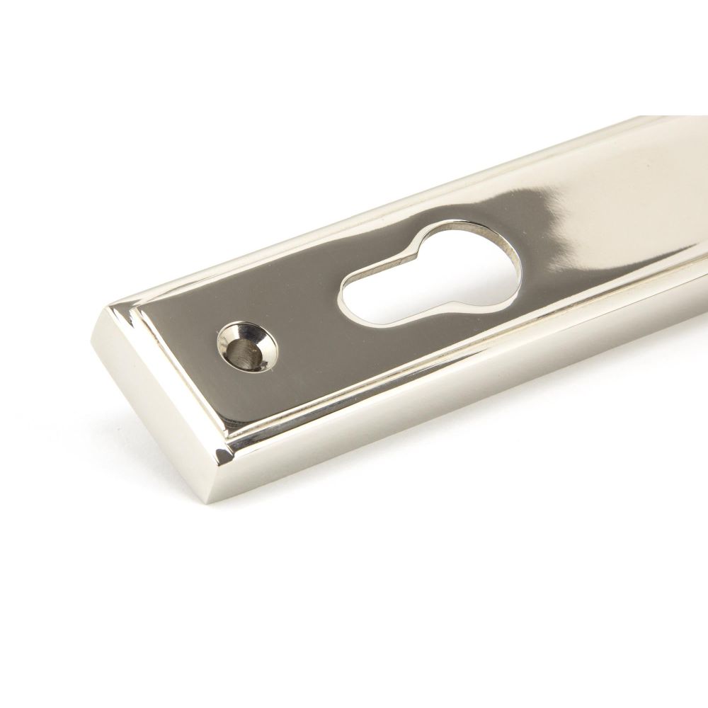 From The Anvil - Polished Nickel Reeded Slimline Lever Espag. Lock Set | Sku. 33316 | Trade Door Handles.