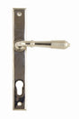 From The Anvil - Polished Nickel Reeded Slimline Lever Espag. Lock Set | Sku. 33316 | Trade Door Handles.