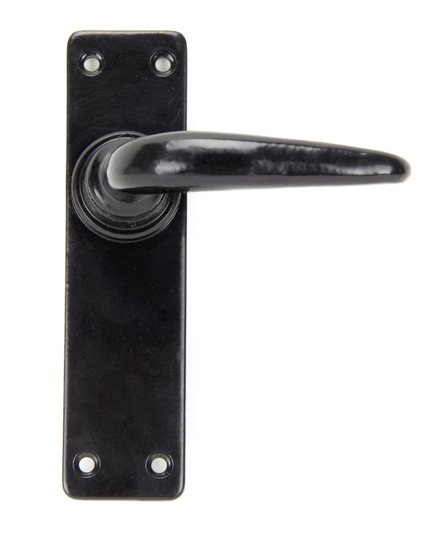 From The Anvil - Black Smooth Lever Latch Set | Sku. 33317 | Trade Door Handles.