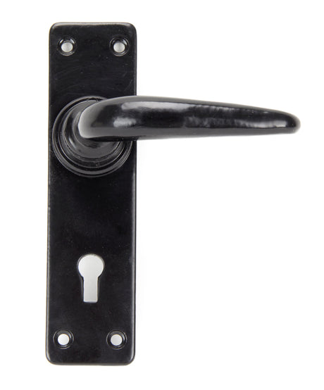 From The Anvil - Black Smooth Lever Lock Set | Sku. 33320 | Trade Door Handles.