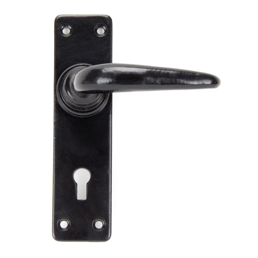 From The Anvil - Black Smooth Lever Lock Set | Sku. 33320 | Trade Door Handles.