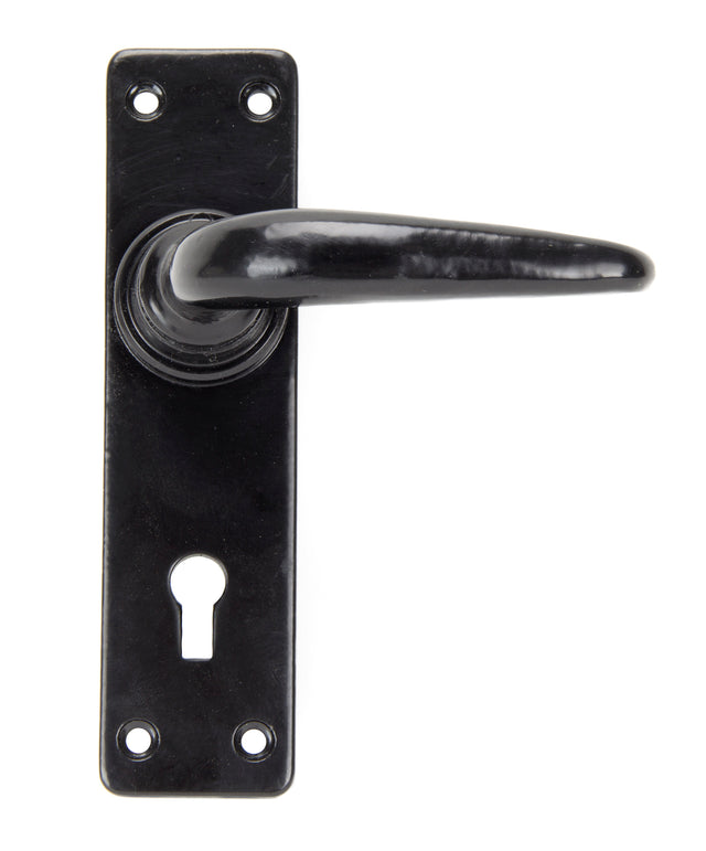 From The Anvil - Black Smooth Lever Lock Set | Sku. 33320 | Trade Door Handles.