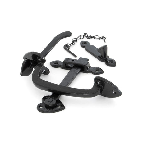 From The Anvil - Black Cast Thumblatch Set with Chain | Sku. 33321 | Trade Door Handles.