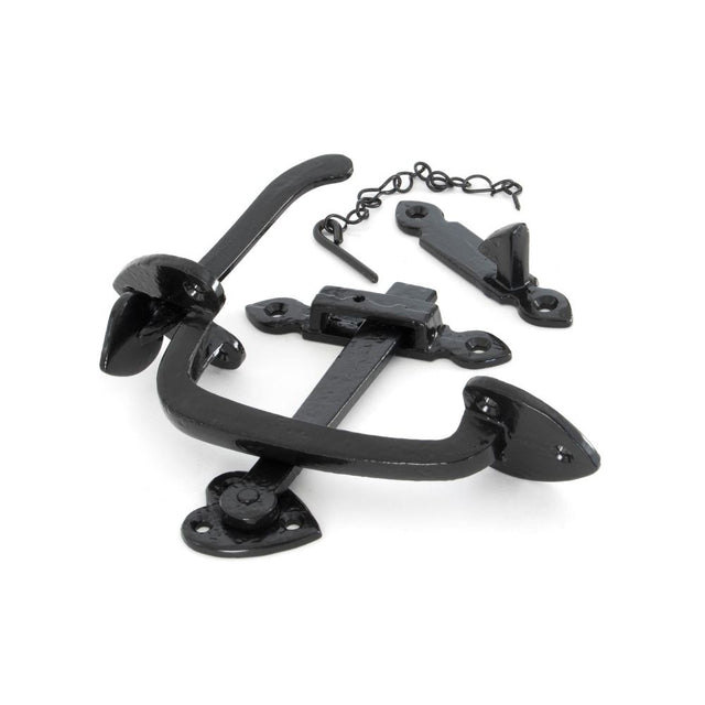 From The Anvil - Black Cast Thumblatch Set with Chain | Sku. 33321 | Trade Door Handles.