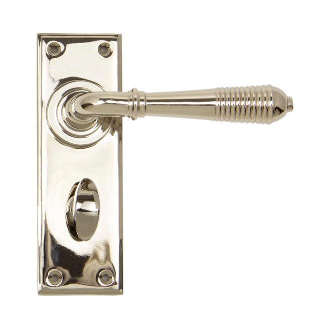 From The Anvil - Polished Nickel Reeded Lever Bathroom Set | Sku. 33326 | Trade Door Handles.