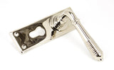 From The Anvil - Polished Nickel Reeded Lever Euro Lock Set | Sku. 33327 | Trade Door Handles.