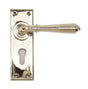 From The Anvil - Polished Nickel Reeded Lever Euro Lock Set | Sku. 33327 | Trade Door Handles.