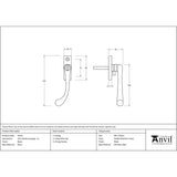 From The Anvil - Black Slim Peardrop Espag - LH | Sku. 33331 | Trade Door Handles.