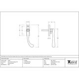 From The Anvil - Antique Pewter Slim Peardrop Espag - RH | Sku. 33334 | Trade Door Handles.