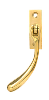 From The Anvil - Polished Brass Slim Peardrop Espag - LH | Sku. 33335 | Trade Door Handles.