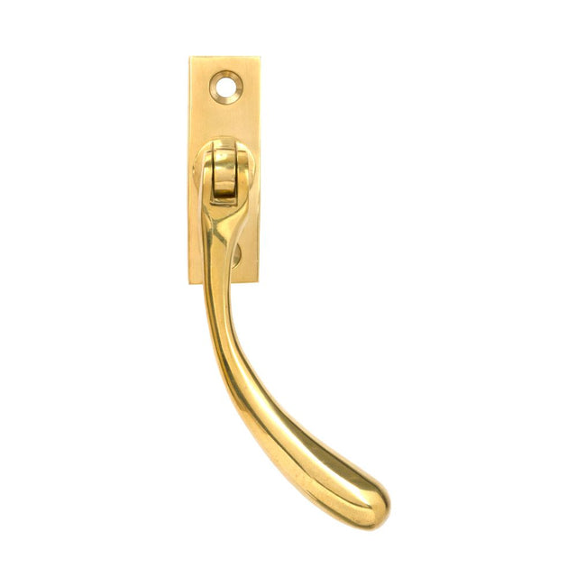 From The Anvil - Polished Brass Slim Peardrop Espag - RH | Sku. 33336 | Trade Door Handles.