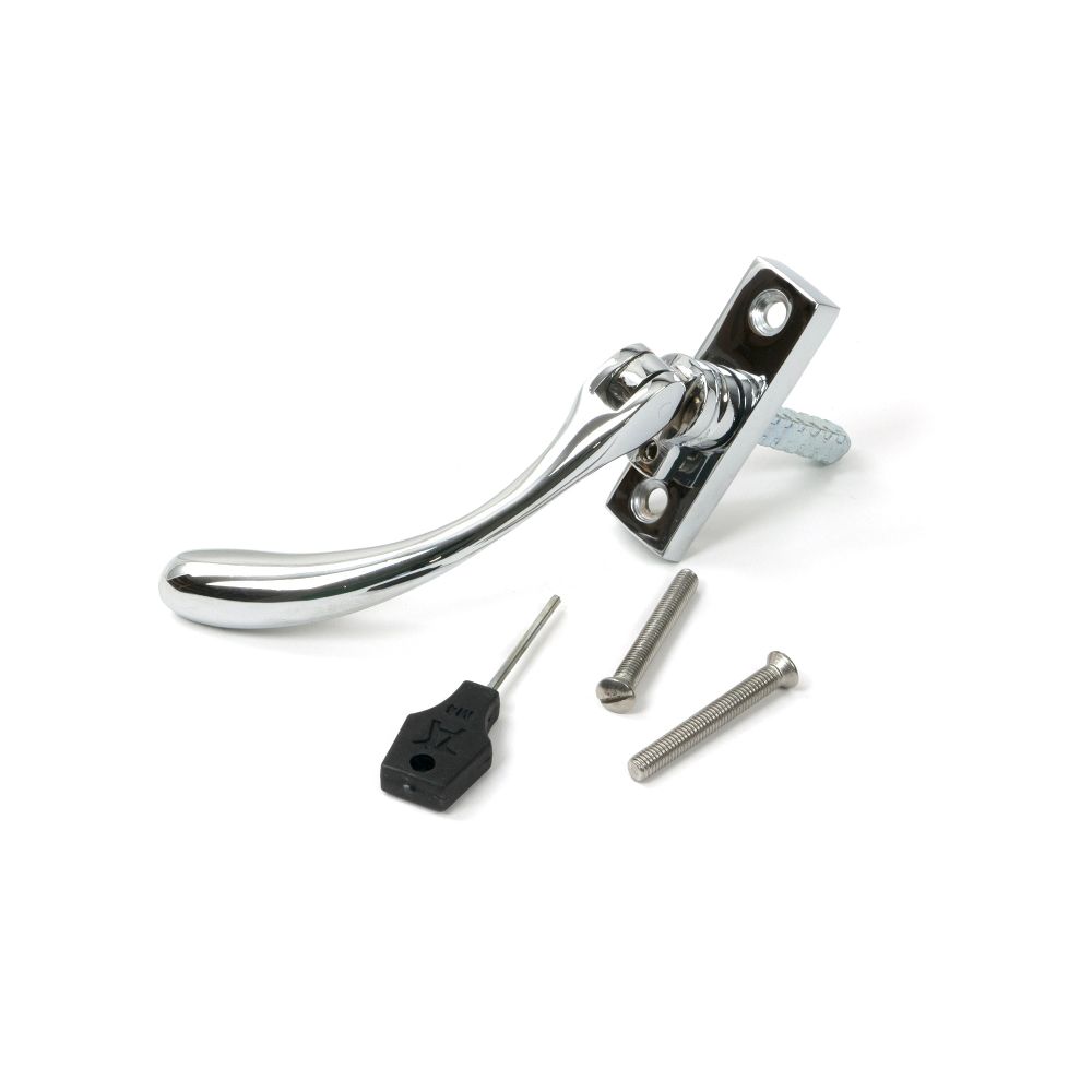 From The Anvil - Polished Chrome Slim Peardrop Espag - LH | Sku. 33337 | Trade Door Handles.