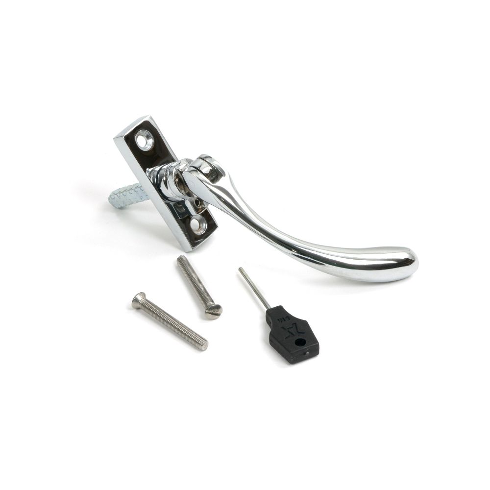 From The Anvil - Polished Chrome Slim Peardrop Espag - RH | Sku. 33338 | Trade Door Handles.