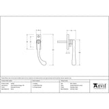 From The Anvil - Polished Chrome Slim Peardrop Espag - RH | Sku. 33338 | Trade Door Handles.