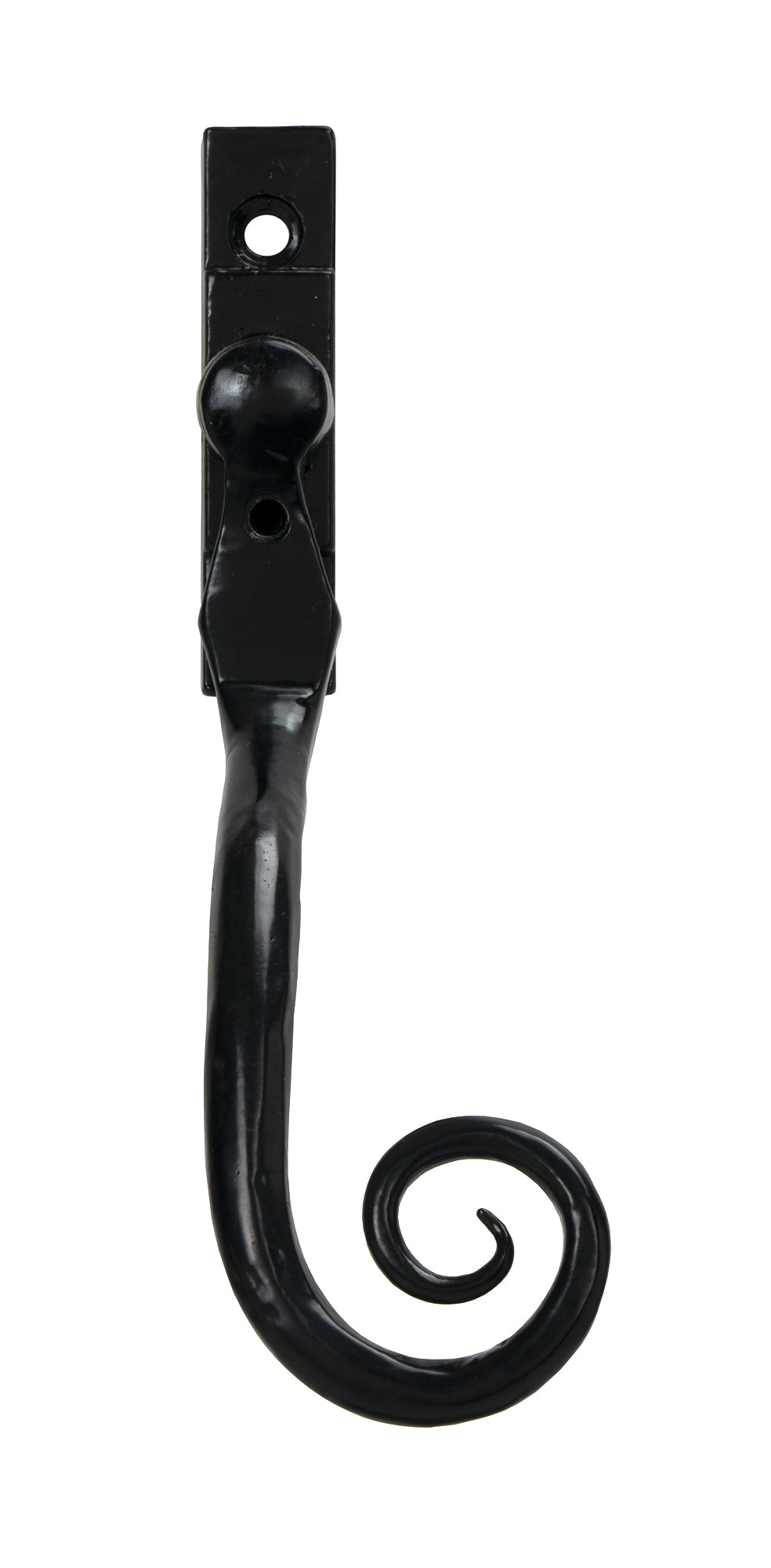 From The Anvil - Black Large 16mm Monkeytail Espag - RH | Sku. 33341 | Trade Door Handles.
