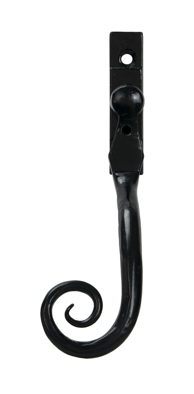 From The Anvil - Black Large 16mm Monkeytail Espag - LH | Sku. 33342 | Trade Door Handles.