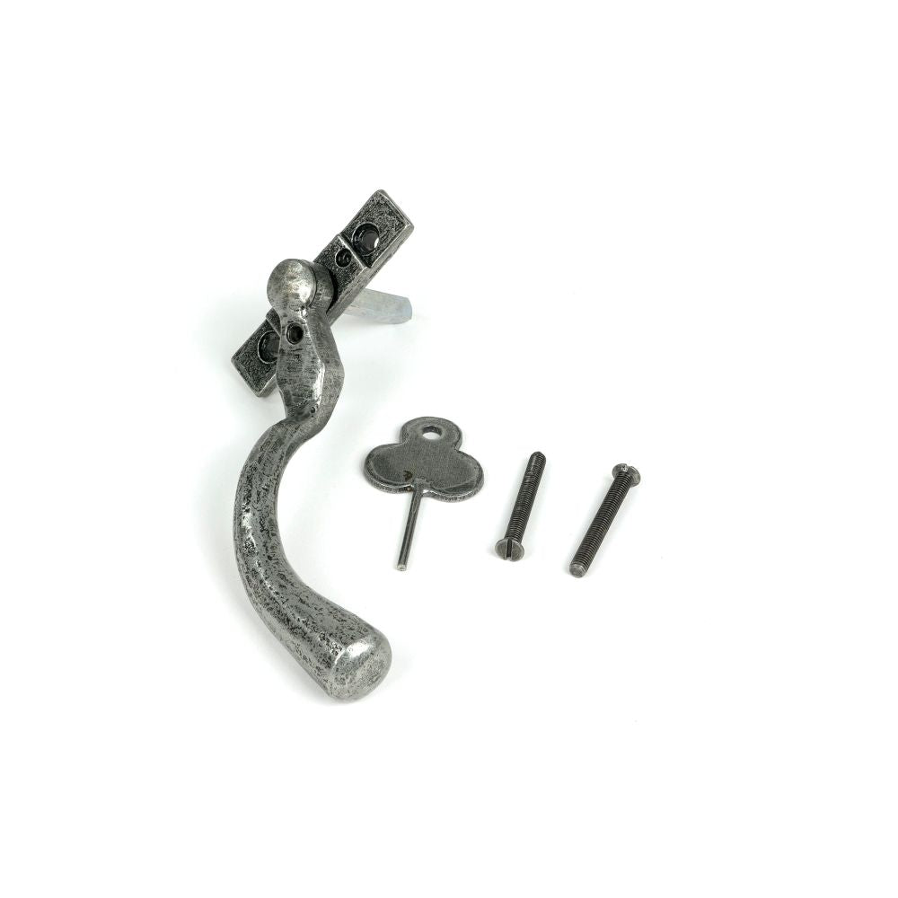 From The Anvil - Pewter Large 16mm Peardrop Espag - RH | Sku. 33343 | Trade Door Handles.