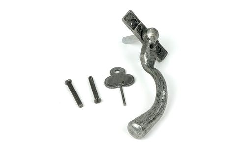 From The Anvil - Pewter Large 16mm Peardrop Espag - LH | Sku. 33344 | Trade Door Handles.