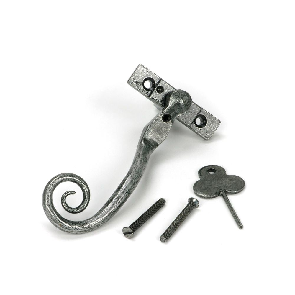 From The Anvil - Pewter Large 16mm Monkeytail Espag - LH | Sku. 33346 | Trade Door Handles.