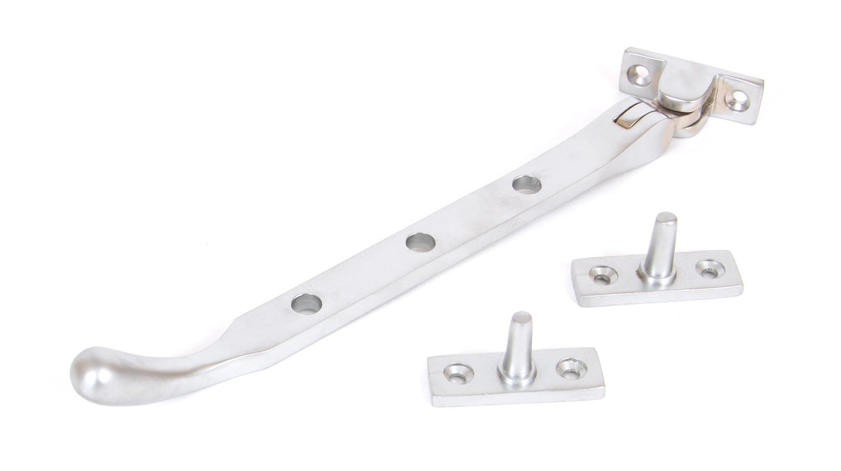 From The Anvil - Satin Chrome 8" Peardrop Stay | Sku. 33347 | Trade Door Handles.