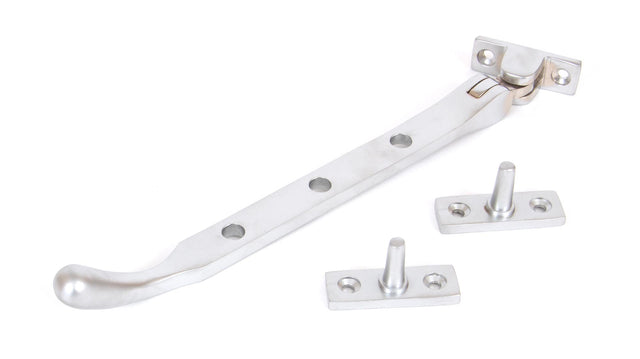 From The Anvil - Satin Chrome 8" Peardrop Stay | Sku. 33347 | Trade Door Handles.