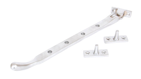 From The Anvil - Satin Chrome 10" Peardrop Stay | Sku. 33348 | Trade Door Handles.