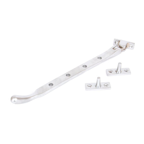 From The Anvil - Satin Chrome 10" Peardrop Stay | Sku. 33348 | Trade Door Handles.