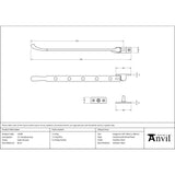 From The Anvil - Satin Chrome 12" Peardrop Stay | Sku. 33349 | Trade Door Handles.