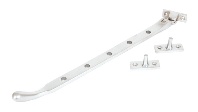 From The Anvil - Satin Chrome 12" Peardrop Stay | Sku. 33349 | Trade Door Handles.