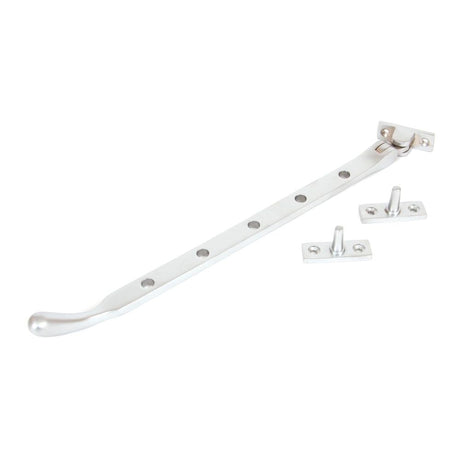 From The Anvil - Satin Chrome 12" Peardrop Stay | Sku. 33349 | Trade Door Handles.
