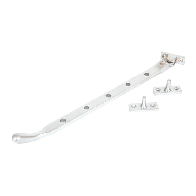 From The Anvil - Satin Chrome 12" Peardrop Stay | Sku. 33349 | Trade Door Handles.