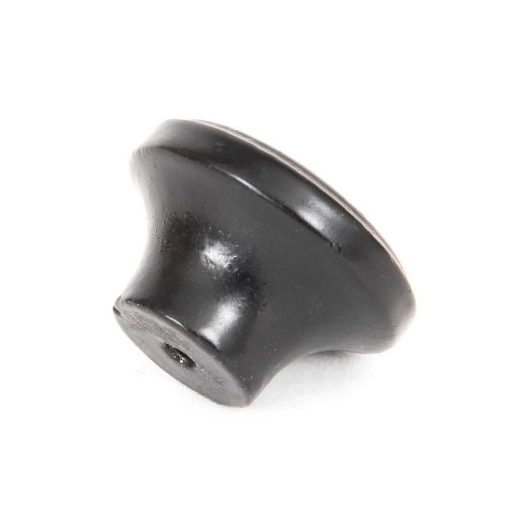 From The Anvil - Black Ribbed Cabinet Knob | Sku. 33371 | Trade Door Handles.