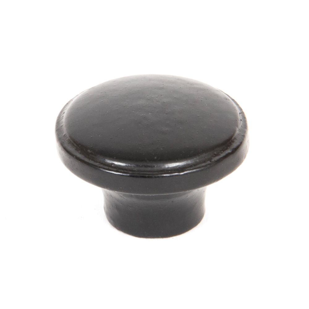 From The Anvil - Black Ribbed Cabinet Knob | Sku. 33371 | Trade Door Handles.