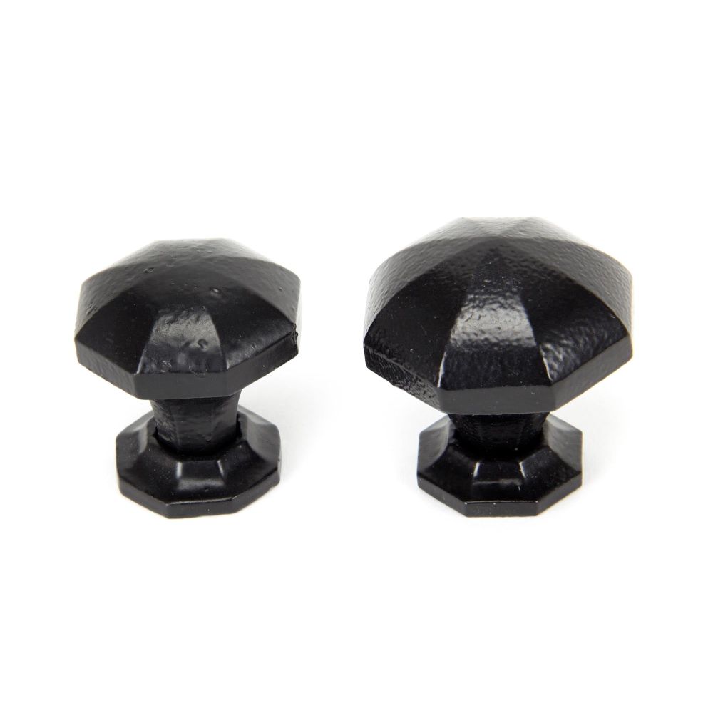 From The Anvil - Black Octagonal Cabinet Knob - Small | Sku. 33372 | Trade Door Handles.