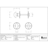 From The Anvil - Black Round Bathroom Thumbturn | Sku. 33382 | Trade Door Handles.