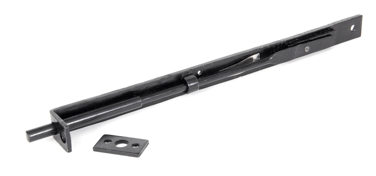 From The Anvil - Black 12" Flush/Slide Door Bolt | Sku. 33392 | Trade Door Handles.
