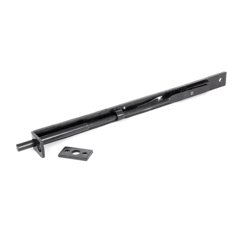 From The Anvil - Black 12" Flush/Slide Door Bolt | Sku. 33392 | Trade Door Handles.