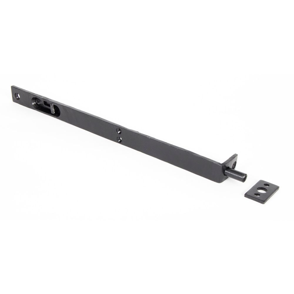 From The Anvil - Black 12" Flush/Slide Door Bolt | Sku. 33392 | Trade Door Handles.