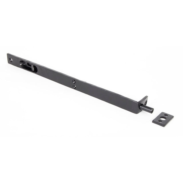 From The Anvil - Black 12" Flush/Slide Door Bolt | Sku. 33392 | Trade Door Handles.