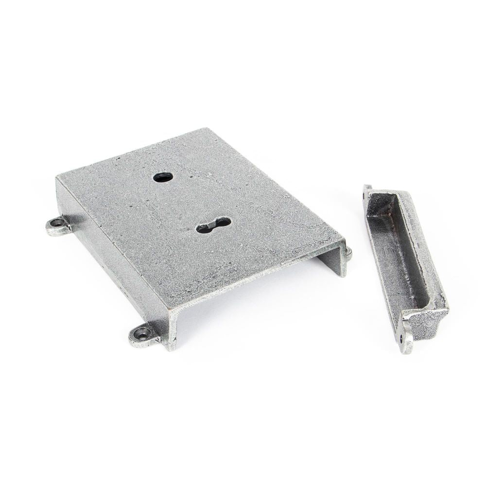 From The Anvil - Pewter Rim Lock & Cast Iron Cover | Sku. 33394 | Trade Door Handles.