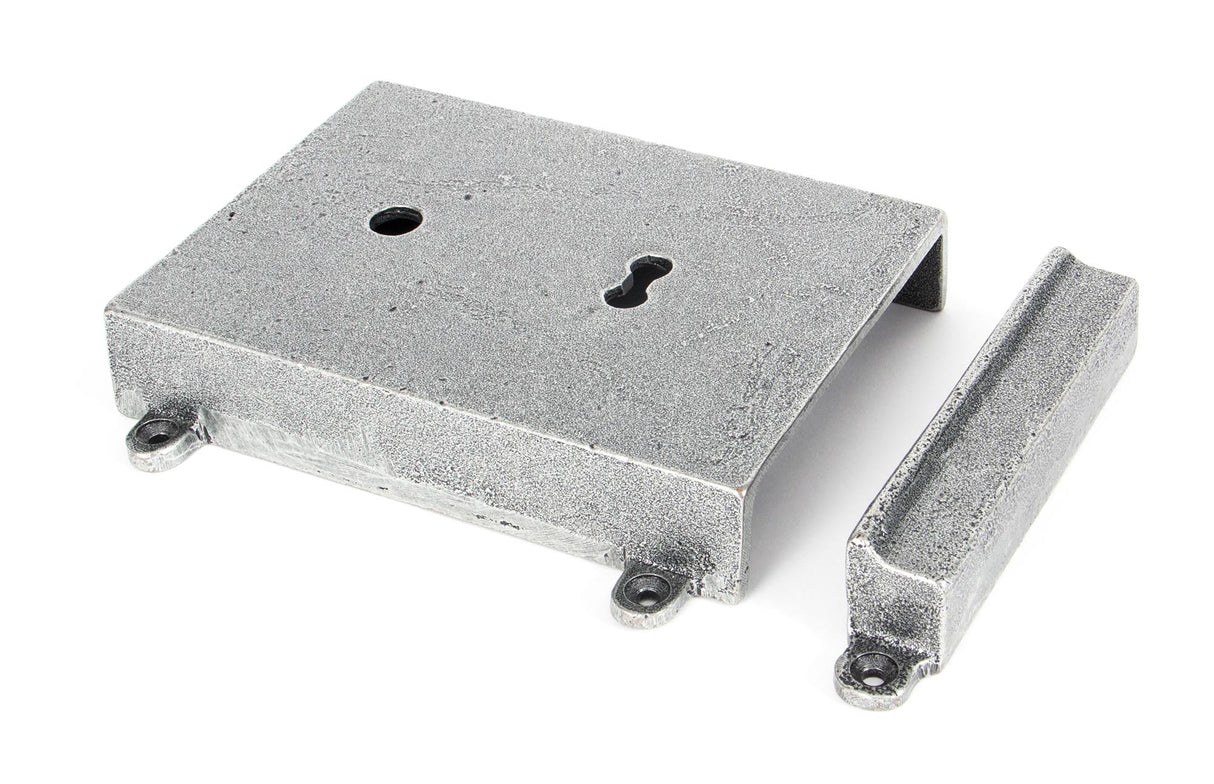 From The Anvil - Pewter Rim Lock & Cast Iron Cover | Sku. 33394 | Trade Door Handles.